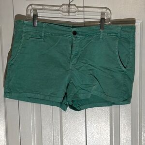 Merona Green Bermuda Shorts Cotton Blend Casual